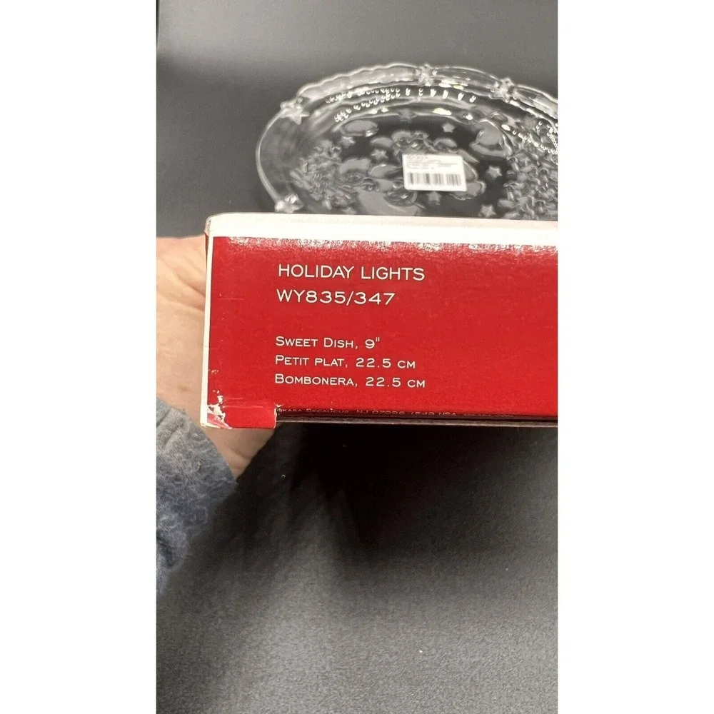 MIKASA Holiday Lights SWEET DISH 9